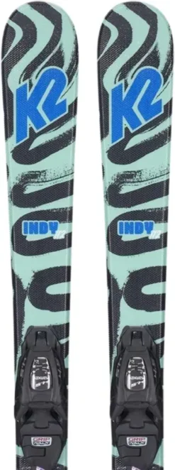 K2 Indy Kids Skis + 7.0 FDT Bindings